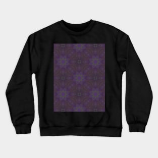 Purple and Green Flower Shaped Pattern - WelshDesignsTP003 Crewneck Sweatshirt